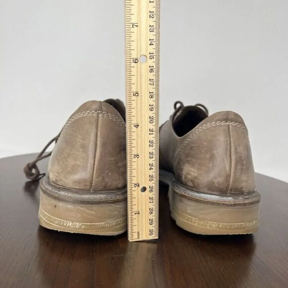 Naot Lindi Shoes Men 46 / 13-13.5 Brown Leather Derby Oxford Plain Toe Lug Dress